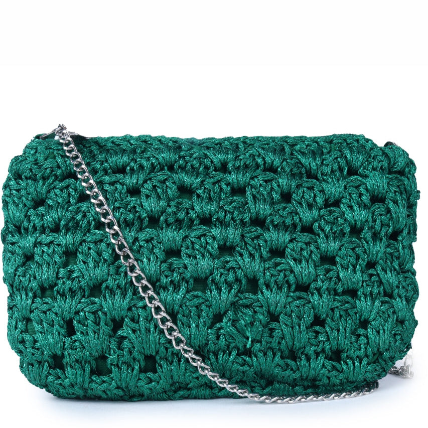 "ASTRID Green Crochet coin Pouch   /Small Pouch"