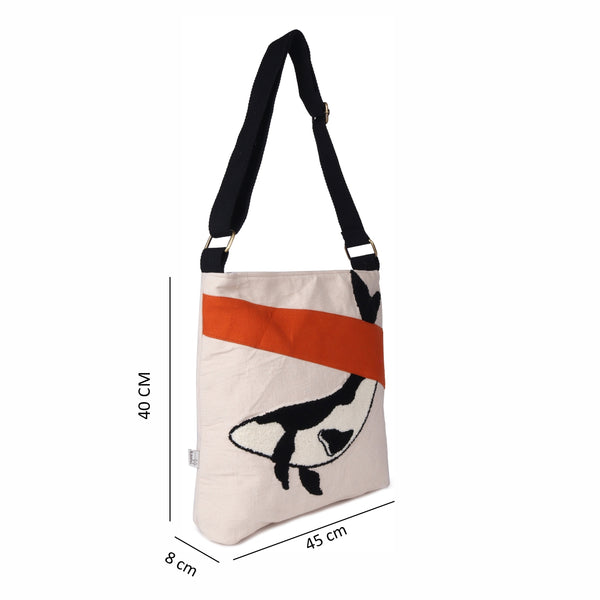 ASTRID Natural  Cotton Canvas  shoulder bag