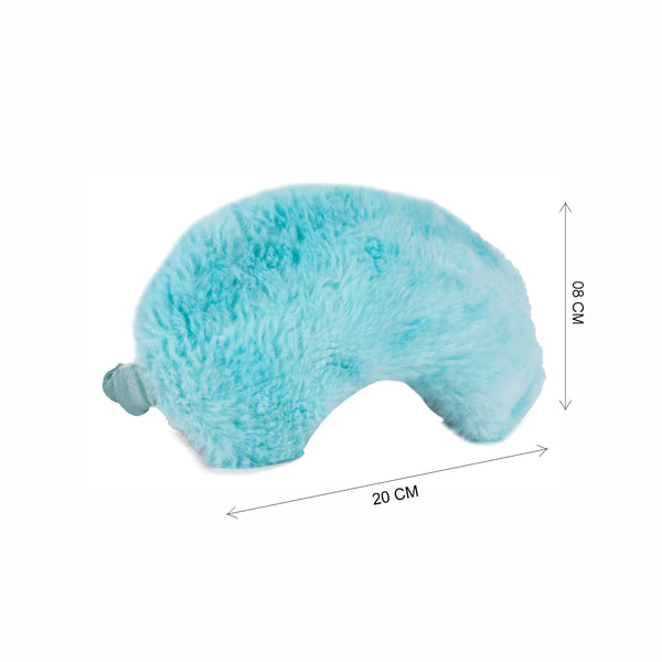 ASTRID Aqua Faux Fur Sleep Eye Mask