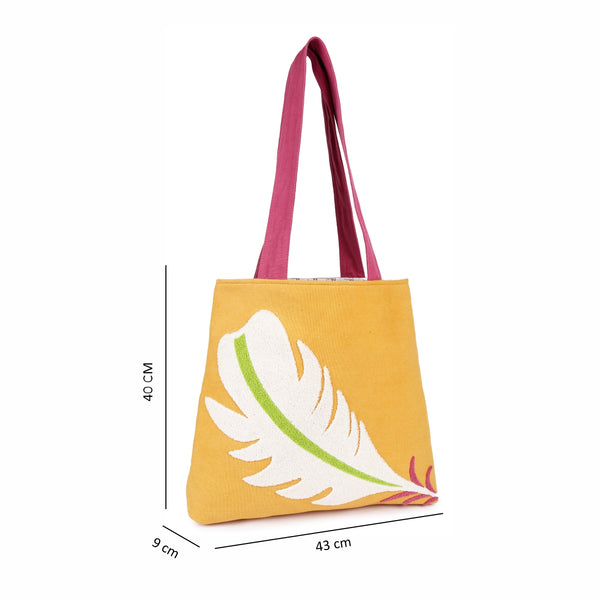 ASTRID Mustard  Cotton Canvas  shoulder bag