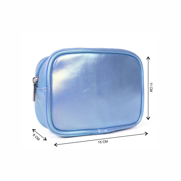 ASTRID Blue colour PVC  Makeup/Travel Pouch