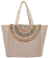 ASTRID Natural Shopper Bags With Webbing  Handle