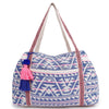 ASTRID Multi Color Tote Bags With Webbing  Handle Highlighted with PomPom lace,Beautiful Hanging Tassel