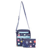 ASTRID Multi Colour Polyester Fabric Crossbody Sling/Travel Pouch With Adjustable Nylon Webbing  Handle