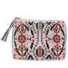 ASTRID Natural Beaded Embroidered Woven Pouch  Bag/Travel Pouch
