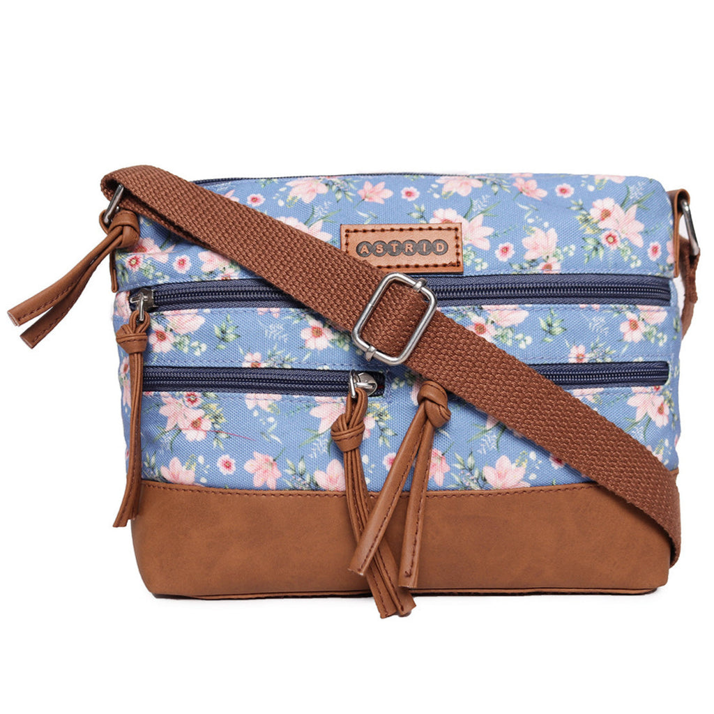 Multi Colour Polyester Fabric Crossbody Sling/Travel Pouch With Cotton Webbing  Handle