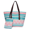 Multicolor Textured Tote Bag With Coin Pouch