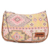 Multi Colour Dhurry Fabric Crossbody Sling/Travel Pouch With Metal Chain