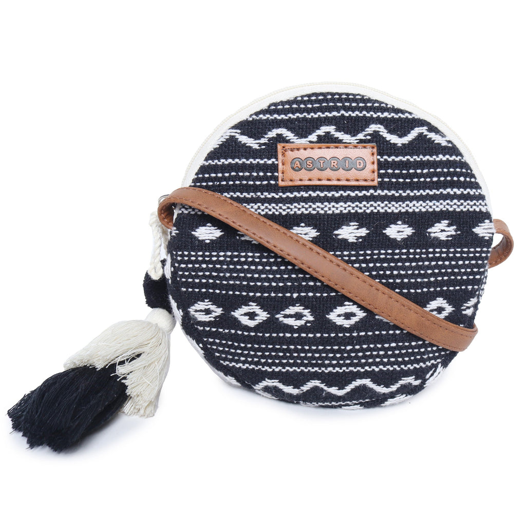 ASTRID Muti Color Cotton Womens Sling Bag Medium Size