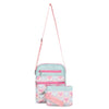 ASTRID Multi Colour Polyester Fabric Crossbody Sling/Travel Pouch With Adjustable Nylon Webbing  Handle