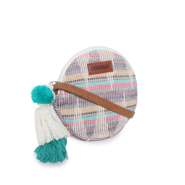 ASTRID Muti Color Cotton Womens Sling Bag Medium Size