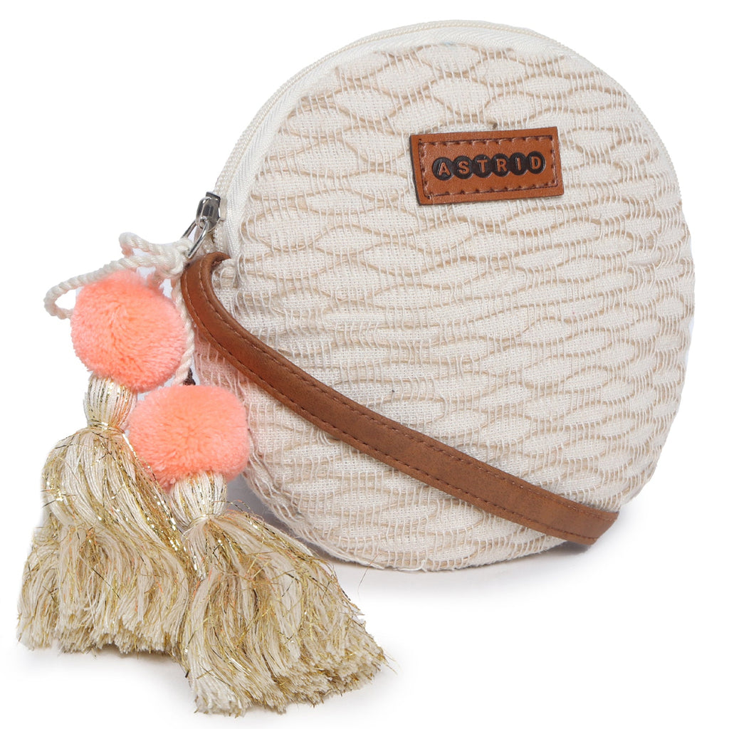 ASTRID Muti Color Cotton Womens Sling Bag Medium Size