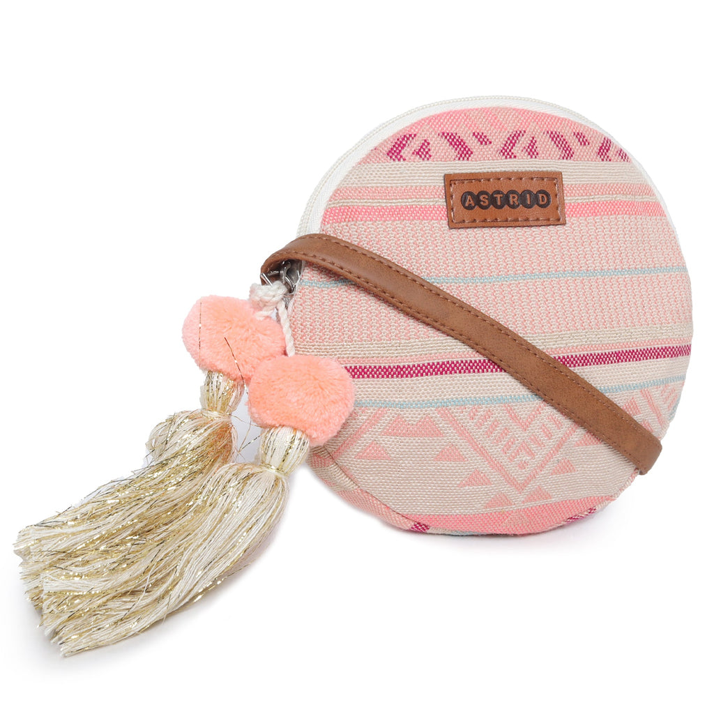 ASTRID Muti Color Cotton Womens Sling Bag Medium Size