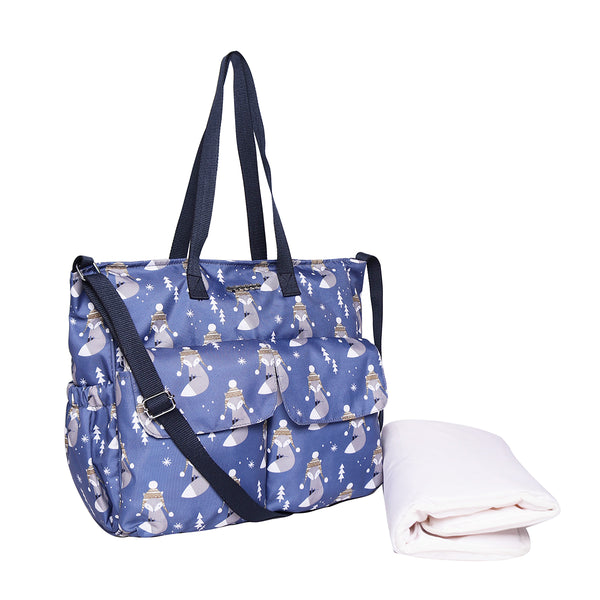 ASTRID Printed Baby Diaper Bag for Mother for Travelling with Mat