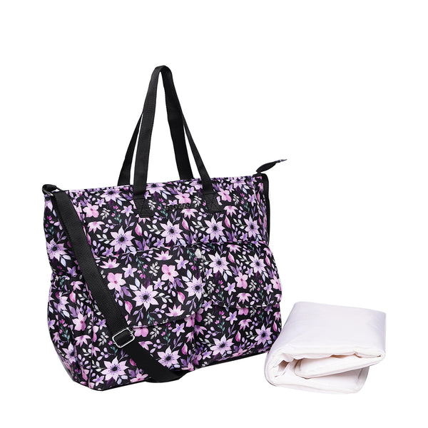 ASTRID Printed Baby Diaper Bag for Mother for Travelling with Mat