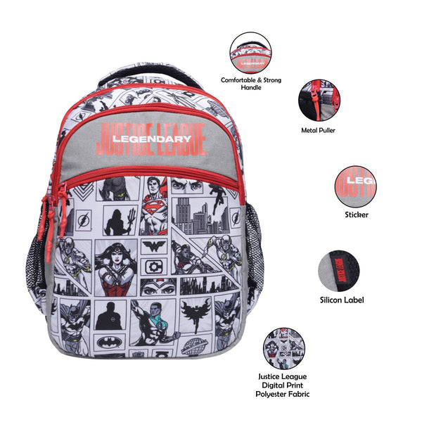 ASTRID Gray /Red Color Print  Back Pack