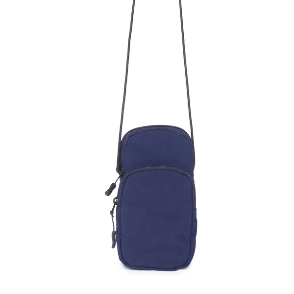 ASTRID Navy Colour  Polyester  Fabric Mobile Crossbody Sling/Travel Pouch With rope Handle
