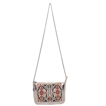 ASTRID Natural Beaded Embroidered Woven Sling Bag/Travel Pouch