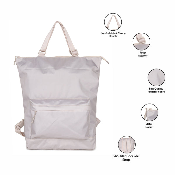 ASTRID Beige Backpack Large Size