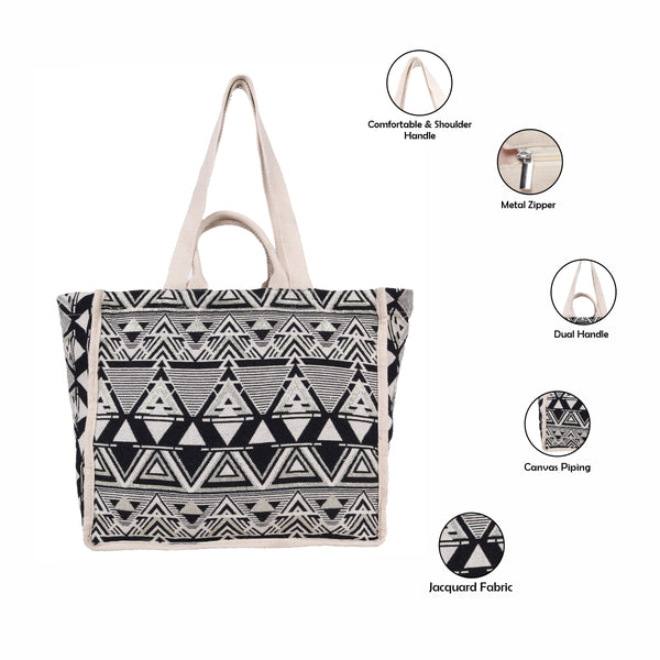 ASTRID Sage Color Shopper Bags With webbing Handle