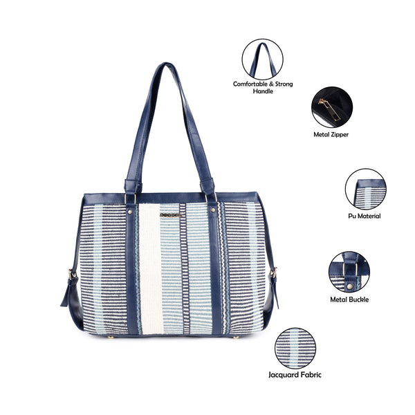 ASTRID Multi Color Tote Bags With PVC Handle