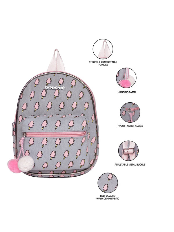 Washed Denim Girls / Kids Backpack Small Size