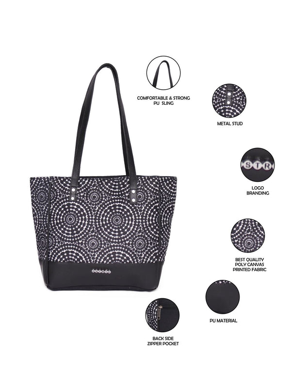 Black/White Shopper Bag