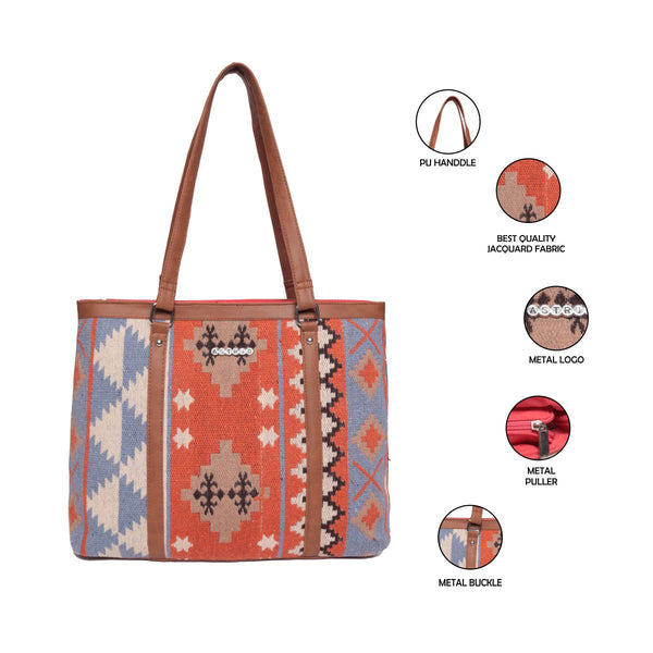 Multi Color Shopper Bags With Pu Handle