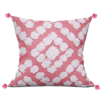 Pink Aztec Cushion Cover With Filler ( 16 X 16 Inches )