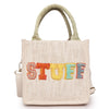 Towel Embroidery Cotton Slub Crossbody Poster Bag