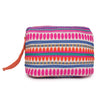 Astrid Multi  Pattern Woven Makeup/Travel Pouch With Tassels