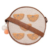 Natural Geometric Woven Crossbody Sling/Roung Sling Bag