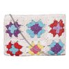 White/Multi Color Crochet  Crossbody Sling Bag