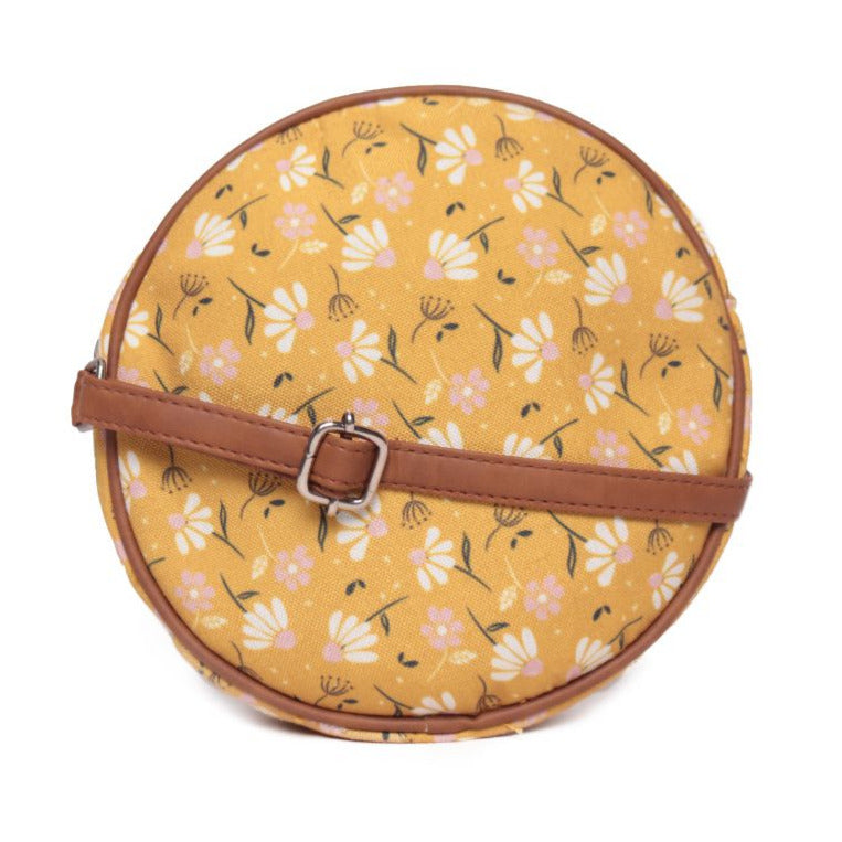 Yellow Color Round Sling Bag