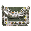 Green Jute  Sling Bag  With Chain Strap