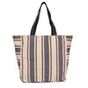 Women Blue Stripe Print Oversized Shopper Bag