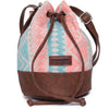 Multi Aztec Cotton Sling Bag With Drawstring Closure