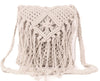 Natural Cord Macrame Flapover Sling Bag