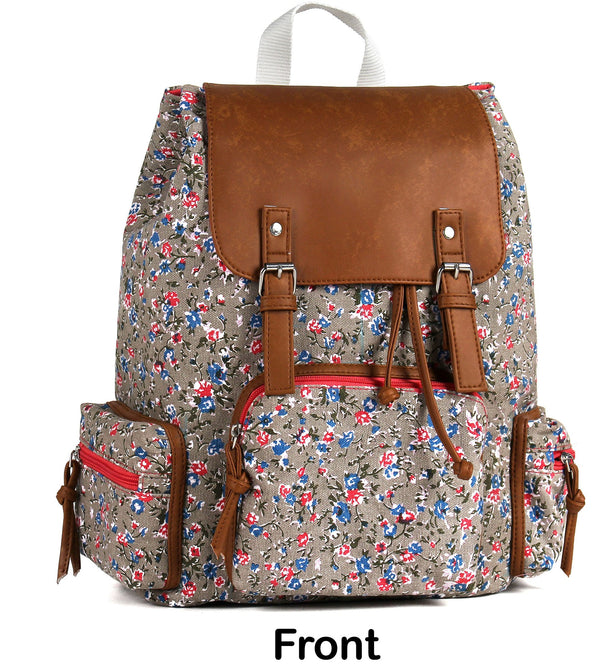 Women Printed Canvas Backpack
