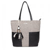 Striped Womens Tote Bag Medium Size With Beautiful Tassel