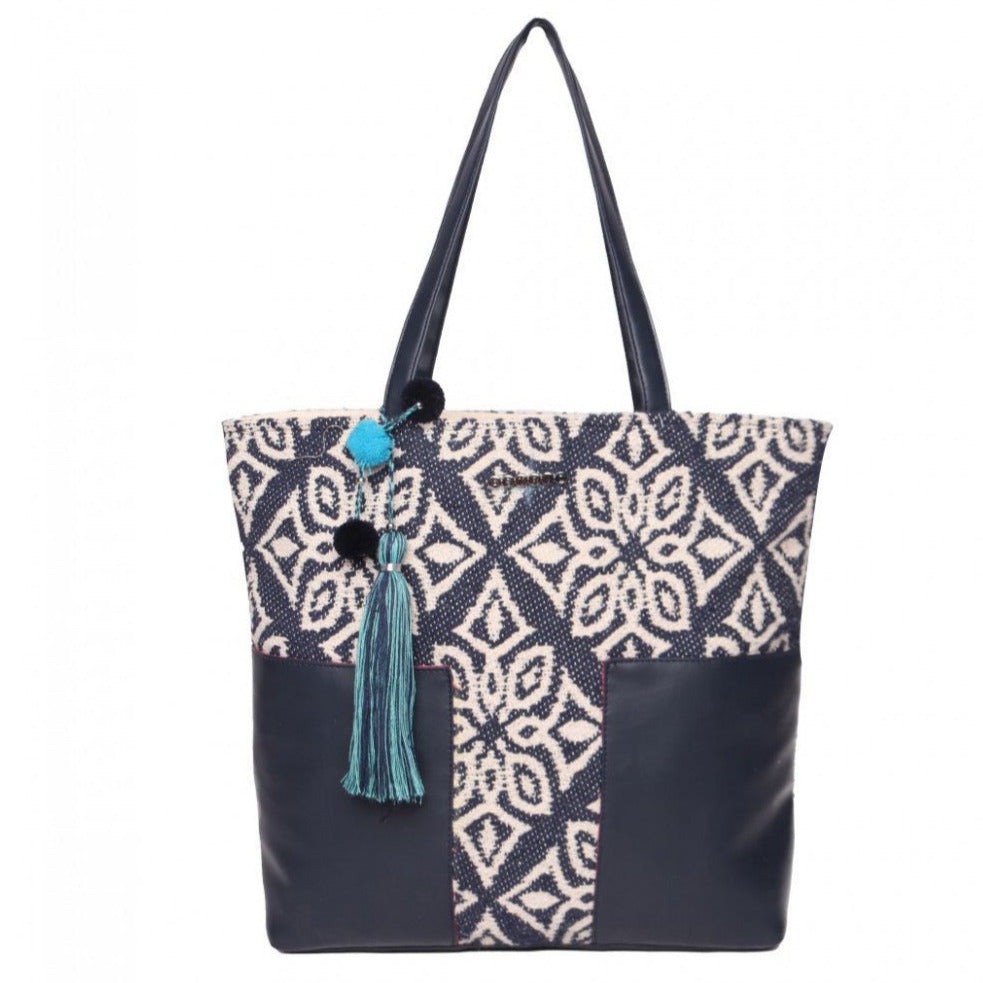 Womens Tote Bag Medium Size With Beautiful Tassel
