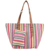 Multi Color Textured Tote Bag With Coin Pouch