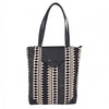 Women Black And White Womens Tote With Black Flap Bag Medium Size