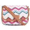 Pink And White Thick Pattern Crossbody Sling Bag