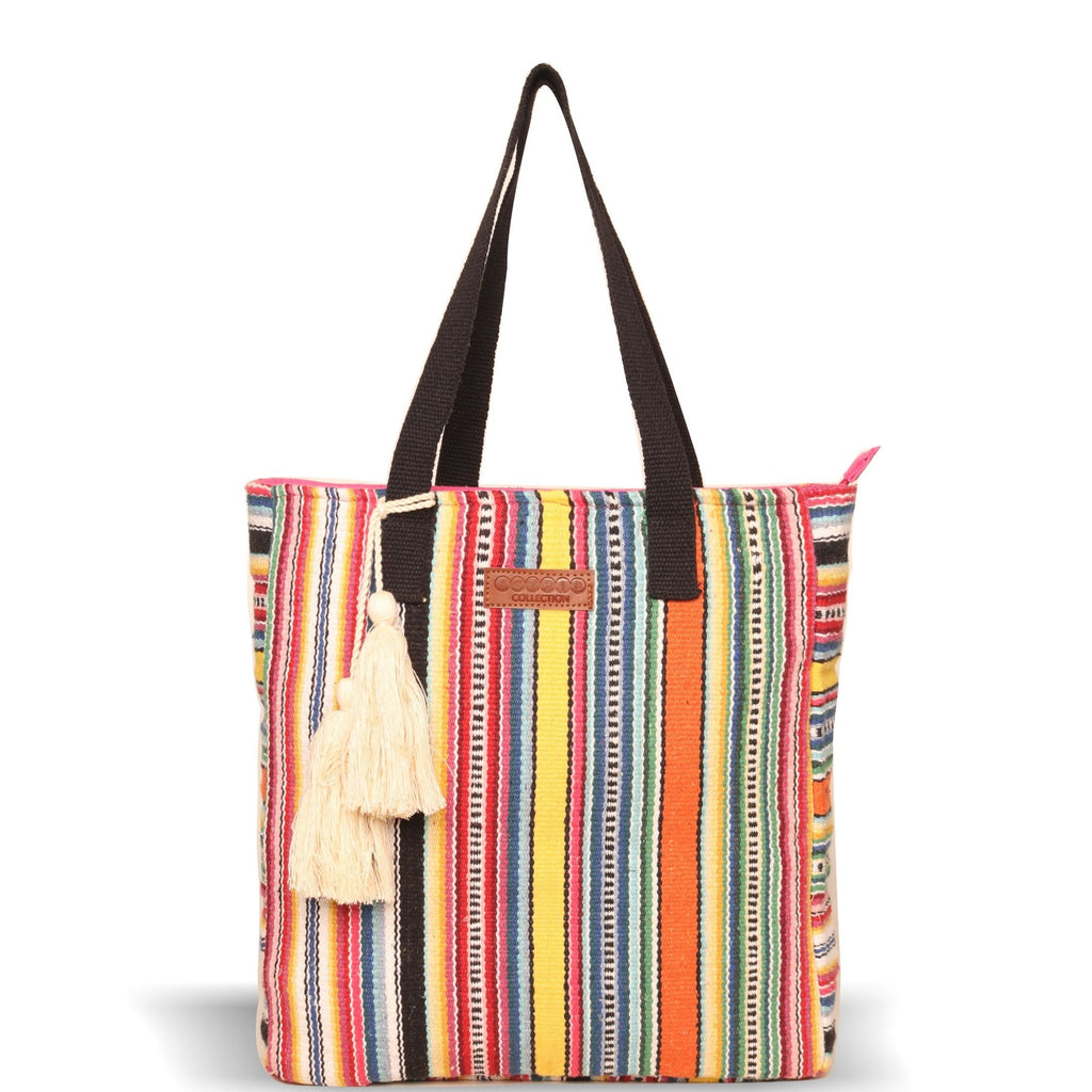 Women Multi Shopper Bag With Tassels