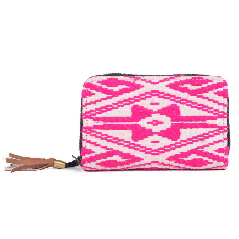 Pink Dhurry Coin Clutch