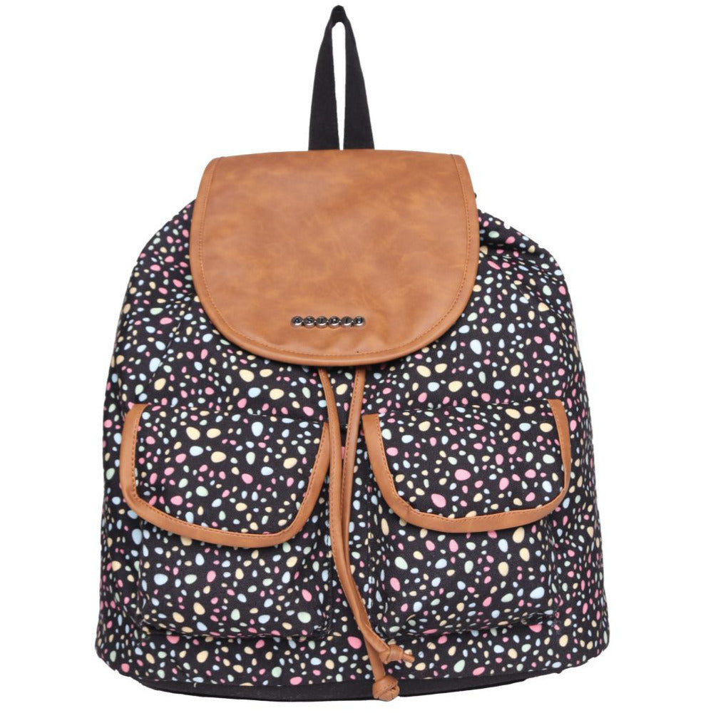 Muulti Color Polycanvas Girls Backpack Medium Size