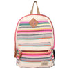 Multi Cotton Stripe Jacquard Girls Backpack Medium Size