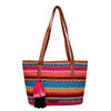 Multi Acrylic Mini Shopper Bag With Tassels