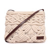 Natural Macrame Crossbody Sling Bag